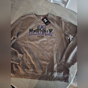 Jimi Hendrix 1968 Mens Xl Licensed Fleece Crew Sweatshirt New Nwt